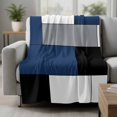 thumbnail image 2 of Navy Blue Black Grey Throw Blanket for Couch,Soft Lightweight Flannel Fleece Blanket,Modern Irregular Geometric Abstract Microfiber Plush All Season Decorative Blankets for Sofa Office Travel 40"x50", 2 of 9