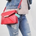thumbnail image 3 of OUNONA 5pcs Lipstick Storage Pouch Keychain Practical Design Rose Red Daughters, 3 of 4