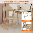 thumbnail image 5 of Vebreda Padded Metal Folding Chair, 4-Pack, Kahki, 5 of 8