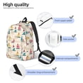 thumbnail image 3 of Easygdp Reto Marine Nautical for Durable Canvas Laptop Backpack - Adjustable Shoulder Strap, Large Capacity, Fits 15-17in Laptops, for School, Work, Travel-Small, 3 of 5