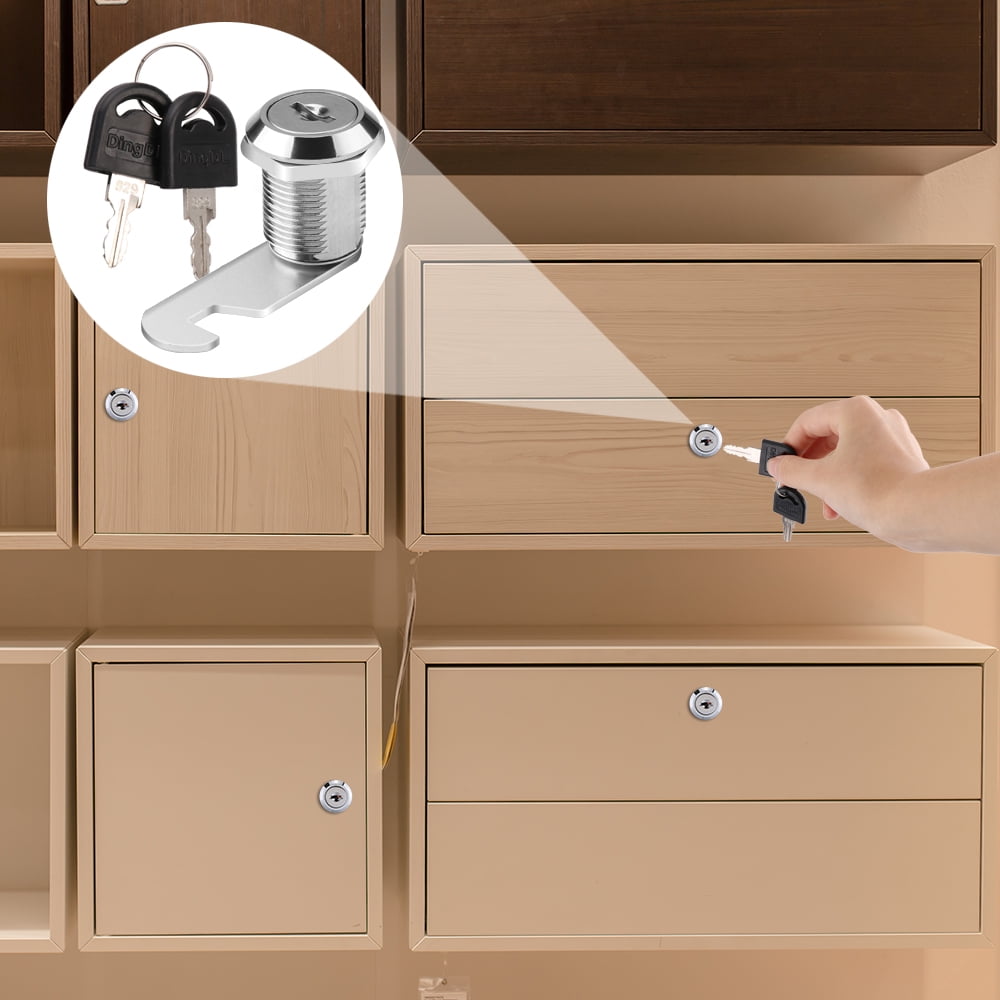 Cam Lock 16/20/25/30mm Cabinet Mailbox Drawer Cupboard Post Box Locker 2 Keys 