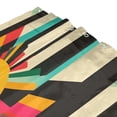 thumbnail image 3 of Yayeee Shower Curtain with Hooks 72"x72" Waterproof Fabric Bathroom Hanging Decor, Geometric Sun, 3 of 5