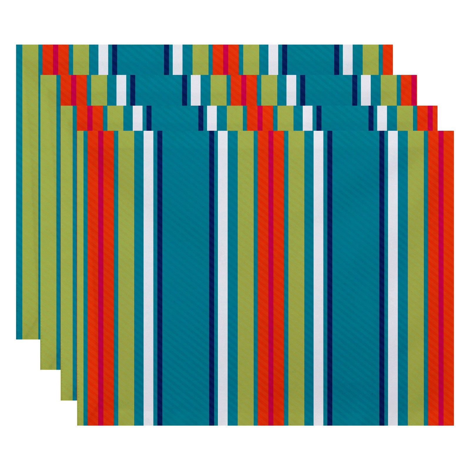 Simply Daisy 18" x 14" Multi-Stripe Stripe Print Placemat, Set of 4