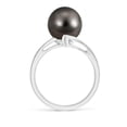 thumbnail image 2 of ANGARA Solitaire Tahitian Cultured Pearl Bypass Split Shank Ring in 14K White Gold for Women | June Birthstone, Birthday, Anniversary, Jewelry Gift for Women | Pearl Ring, 2 of 8