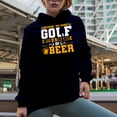 thumbnail image 2 of Forecast, Golf with a Chance of Beer with a Mug, Clubs & Balls, Golf Player, Golfing or Golfer Themed Merch Gift, Navy Blue Hooded Sweatshirt or Hoodie, 3XL, 2 of 5