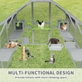 thumbnail image 6 of Akaber 112'' Catio Outdoor Cat Enclosure Super Large Wooden Catios for Cats Patio with Waterproof UV Protection Canopy, Outside Cat Run Enclosure Condon with Platforms, Small Houses, Bridges, 6 of 7