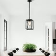 thumbnail image 3 of LOHAS 1-Light Black Farmhouse Pendant Light, Metal Finish Hanging Light Fixture with 66 Inch Adjustable Chain,for Kitchen Island, Bedroom, Dining Room, 3 of 5