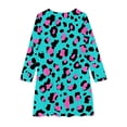 thumbnail image 3 of LOVZFMLL Fashion Summer Short Sleeves Round Neck Solid Color Dress, 3 of 4