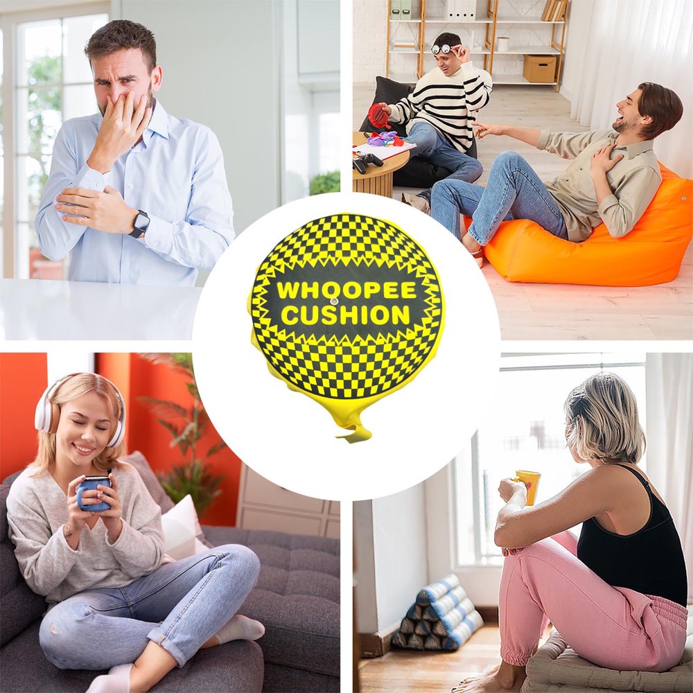 Coussin Peteur | Coussin Péteur Autogonflant 5,5 X 4,3 Pouces | Whoopee Cushion Jouet de Farce et Attrape | Drôles de Fabricant de Bruit de Pet | Fart Blagues Pratiques pour Enfant