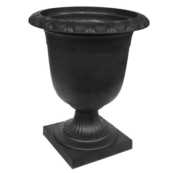 Tierra Verde 19" x 23" Crescendo Urn Planter In Slate, Made from recycled materials