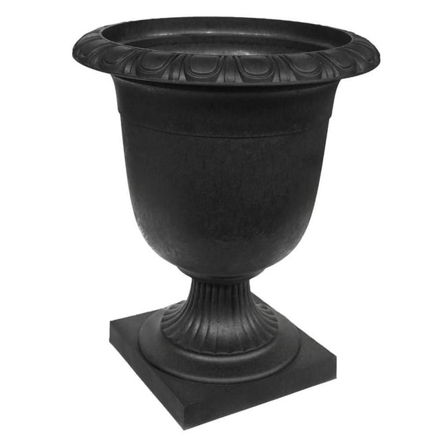 Tierra Verde 19" x 23" Crescendo Urn Planter In Slate, Made from recycled materials