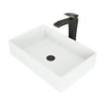 thumbnail image 4 of VIGO Magnolia Matte Stone Vessel Bathroom Sink Set With Blackstonian Vessel Faucet In Antique Rubbed Bronze, 4 of 15