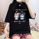 thumbnail image 1 of Camisetas con estampado de anime para mujer, Sanrio, Kuromi, Pixel, Hello Kitty, Harajuku, camisetas Y2K, camisetas de manga corta, ropa de calle xuanjing  unisex, 1 of 2