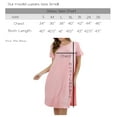 thumbnail image 2 of Womens & Plus Round Neck Short Sleeve Knee Length A-Line Swing Trapeze Dress (Ash Mocha, 1X), 2 of 4