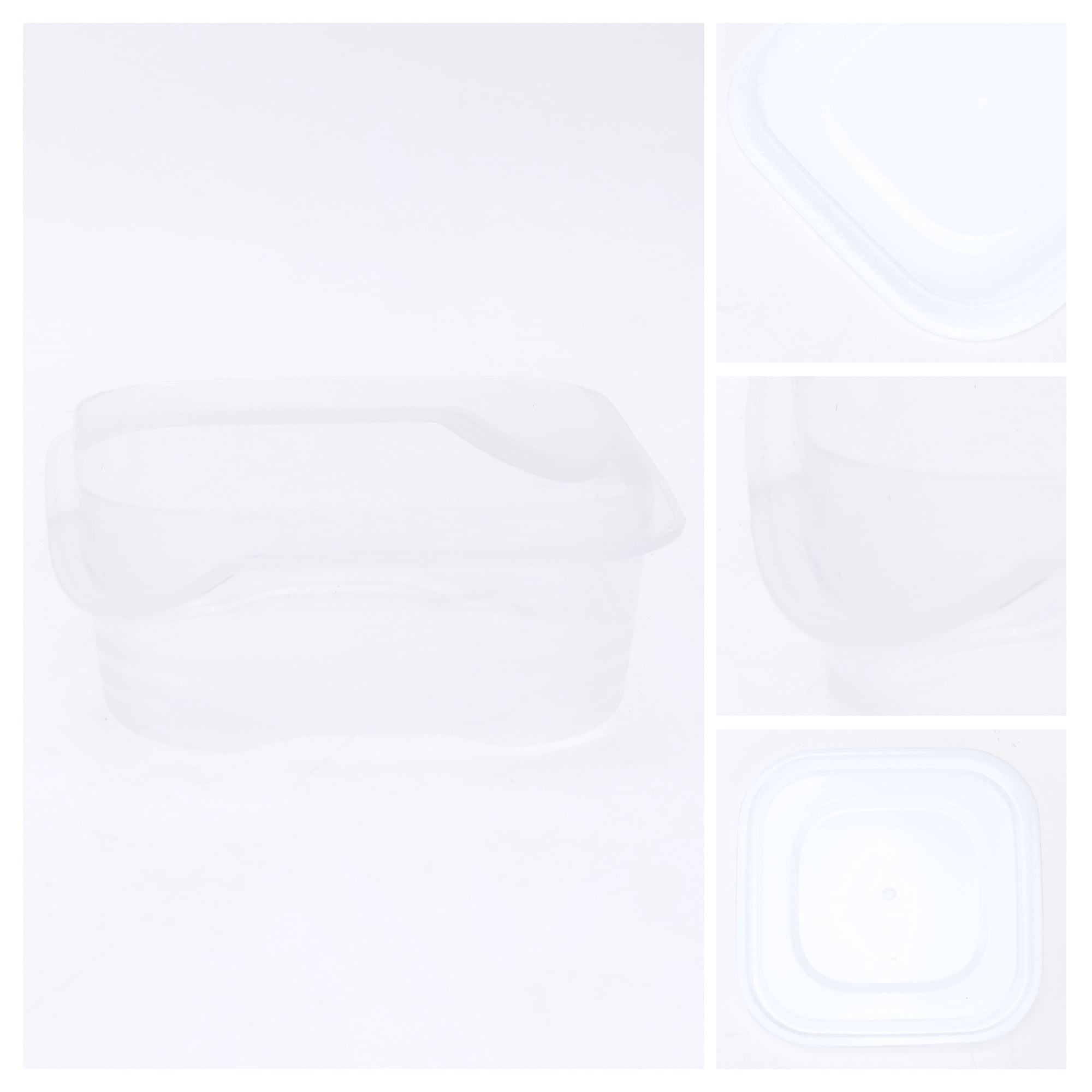 Unique Bargains 10 Packs Meal Prep Food Containers 3.7*3.7*1.8 in White