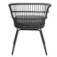 thumbnail image 6 of 2pcs Outdoor Chairs In Gray With Cushions. Bohemian Style Tub Structure Wrap. And Water-. 23.24" W X 23.92" D 30.81" H. 300 Lbs Capacity Chair Gray, Graceful Design Stable Splayed Sled Legs Water-, 6 of 6