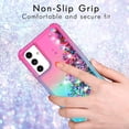 thumbnail image 3 of for Samsung Galaxy A13 5G Case,Galaxy A13 5G Case,with HD Screen Protector,Gradient Quicksand Glitter Liquid Floating Waterfall Durable Girls Cute Phone Case for Samsung A13 5G (Pink/Teal), 3 of 14