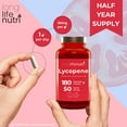 thumbnail image 2 of LongLifeNutri Lycopene 50mg - 180 Vegetarian Capsules, Organic Supplement, 2 of 8