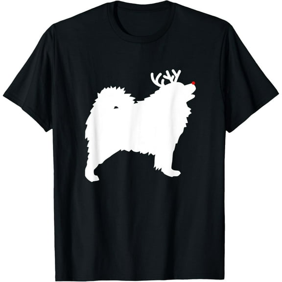 Samoyed Reindeer Christmas Dog T-Shirt men and women can wear,black,white,creative gift
