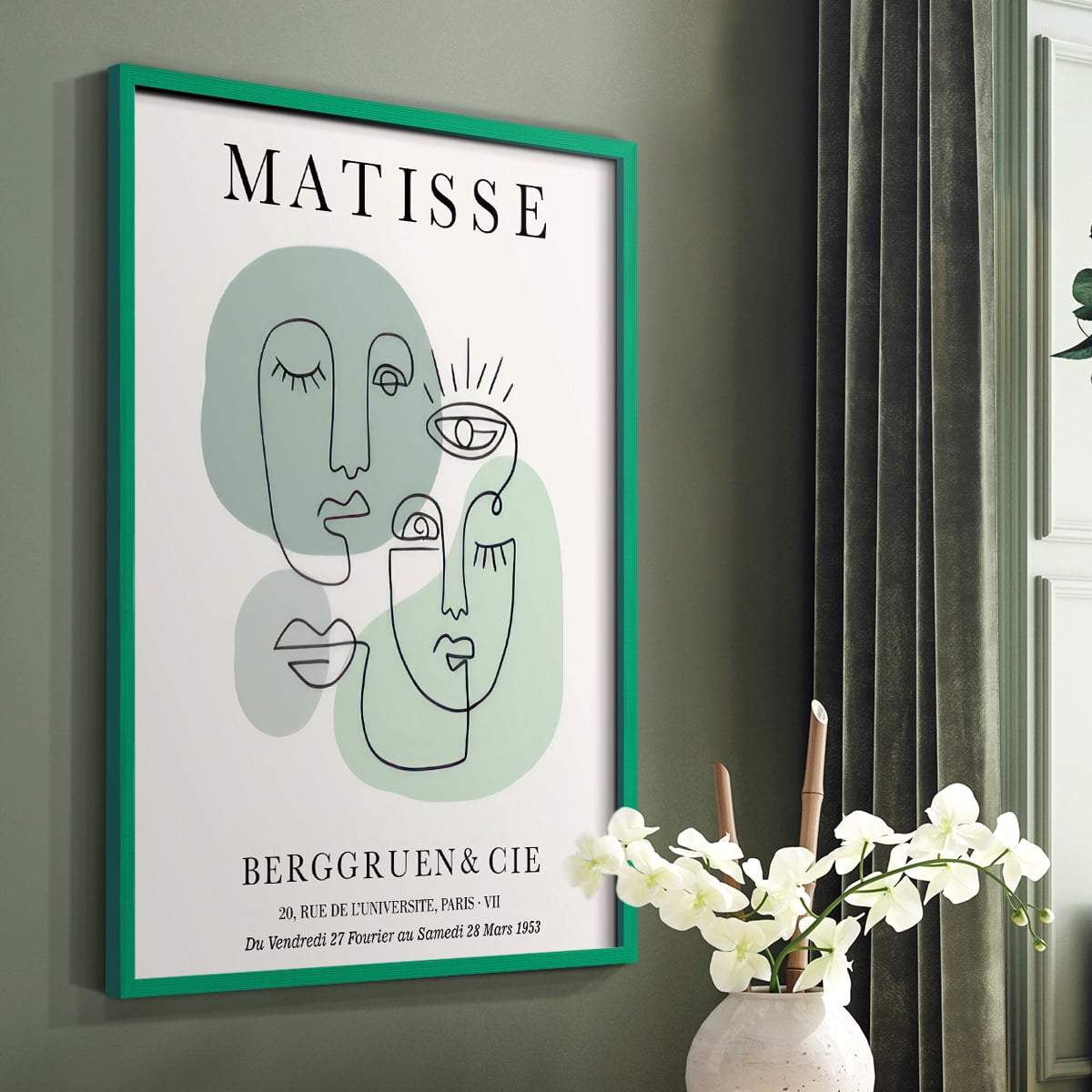 Matisse CLXXIX Framed Print in Green Solid Wood 8 x 10 Framed Print