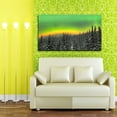 thumbnail image 3 of Orange Aurora Above A Snowy Forest Wall Art Aurora Borealis Picture Canvas Art Northern Lights Framed Painting Wall Decor For Home Office Bedroom Livingroom Reeady to Hang, 3 of 6