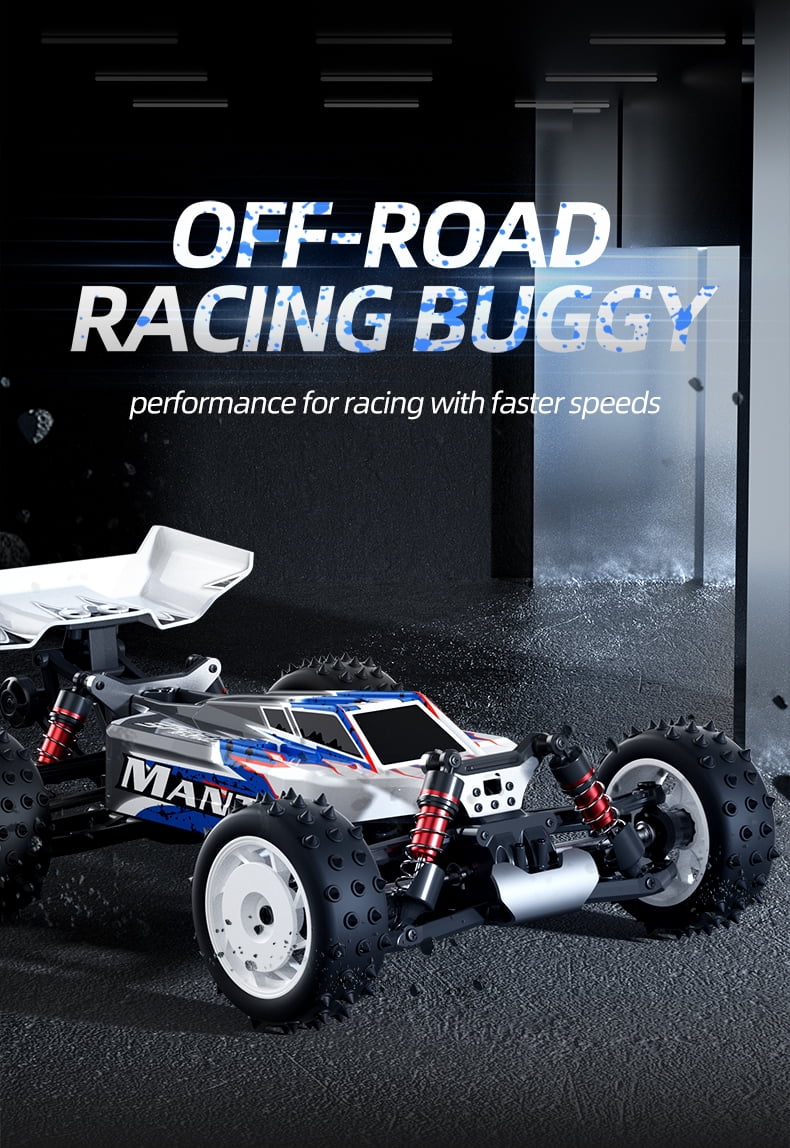 1/16 Scale 4WD RC Off-Road Truck, 70KM/H Brushless Remote Control Car with Full Proportional Steering, All-Metal Bearing Gear Vehicle Model for Hobbyists