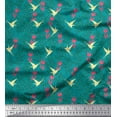 thumbnail image 1 of Soimoi Cotton Cambric Fabric Berries,Floral & Swallow Bird Print Fabric by The Yard 56 Inch Wide, 1 of 3