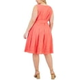 thumbnail image 2 of Anne Klein Womens Plus Embroidered Eyelet Fit & Flare Dress, 2 of 2
