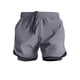 thumbnail image 2 of pstuiky Pantalones cortos para hombre, Pantalones cortos deportivos de doble capa para hombre, de color liso Pantalones cortos de golf, 2 of 6