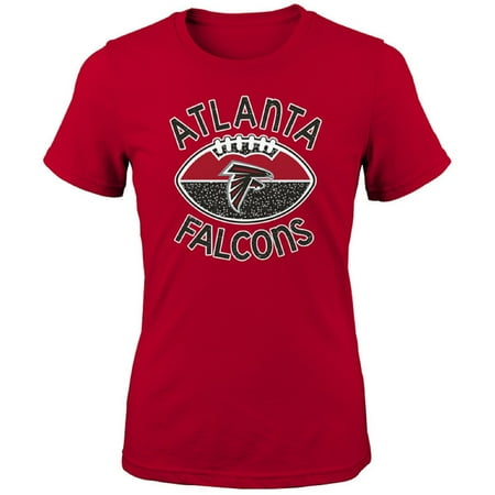 - Girls Youth Red Atlanta Falcons Glitter T-Shirt
