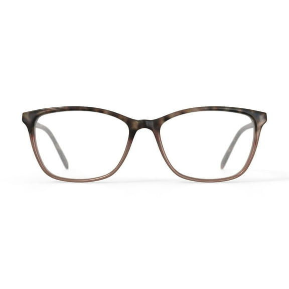 EV1 Ellen DeGeneres Women's Bette Square Prescription Eyeglasses with Case, Tortoise Gradient