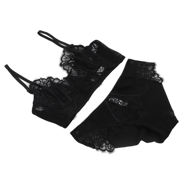 Conjunto De Sujetador De Ropa Interior Bralette De Encaje Conjunto De Sujetador Y Panty De Encaje Conjunto De Sujetador De Encaje Ropa Interior Floral Correa Ajustable Cuello En V