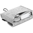 thumbnail image 1 of Bolsas portátiles de fieltro para almacenamiento, bolsas protectoras para accesorios electrónicos, color gris claro, 1 of 5