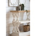 thumbnail image 5 of GZXS Console Table, 3-Tier Sofa Table Natural Wood Shelf Tray, 35.5" French Country Farmhouse Hallway Table for Entryway, Living Room, Distressed White, 5 of 6
