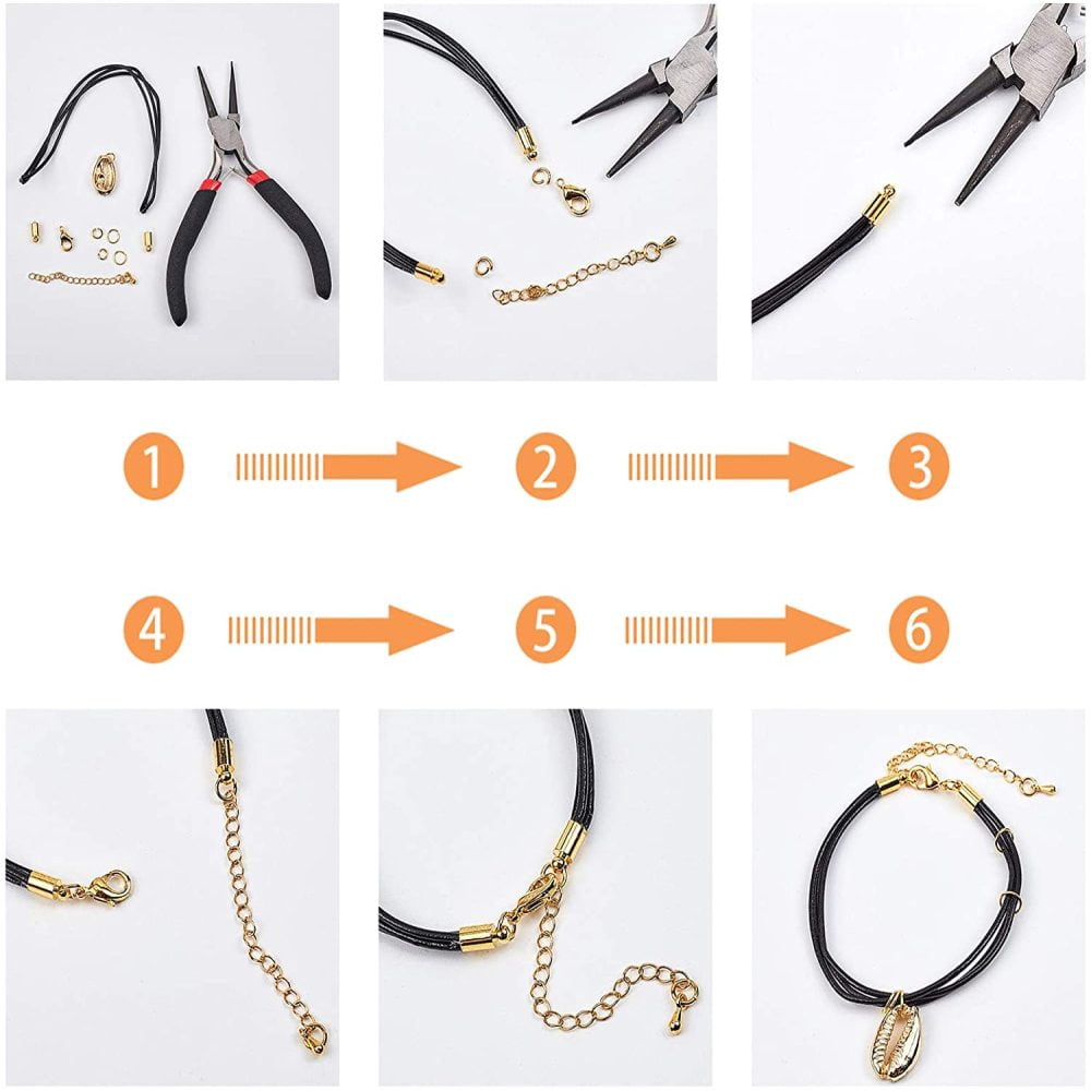 500pcs Brass Cord Ends Golden 10x6mm Hole: 1.2mm 5.5mm inner diameter