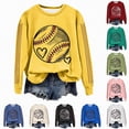 thumbnail image 2 of Godom Sweatshirt for Women Oversized Long Sleeve Sweatshirts Baseball Printed Round Neck Casual Pullover Hoodies Tops 2025, 2 of 7