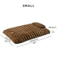 thumbnail image 5 of TOWN & COUNTRY LUXE CuddleTown Ribbed Bubble Stripe Pillow Crate Mat Pet Bed, Machine Washable Cover, Soft & Calming, Non-Slip Bottom, Brown, Small 30"x21"x3", 5 of 7