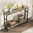 thumbnail image 4 of NEILA 5.9" Slim Sofa Table, 2 Tier Narrow Console Table with Adjustable Shelf, Space-Saving Behind Couch Table for Living Room, Entryway, Hallway, and Foyer,Black, 4 of 7