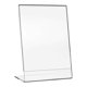 thumbnail image 2 of Expositor de mesa acrílico inclinado - 10 piezas - Formato vertical A5 - Transparente, 2 of 4