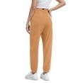 thumbnail image 2 of Airmenty Womens Casual Pants with Elastic Ankle Cuffs Tapered Lounge Pants Drawstring Elastic Waist Pants with Pockets, 2 of 7