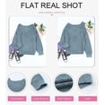 thumbnail image 5 of Womens Sweaters 2025 Crewneck Cute Elegant Soft Long Sleeve Hollow Cable Knit Pullover Tops, 5 of 6