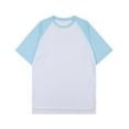 thumbnail image 3 of ZCFZJW Baseball Shirts for Men Raglan Short Sleeve Basic Crew Neck Athletic T-Shirts Loose Oversized Baggy Quick Dry Shirt Tops Sky Blue L, 3 of 6