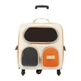 thumbnail image 4 of Mochila para gatos con ruedas para mascotas, transpirable, ideal para senderismo, compras, plegable, telescópica, resistente a arañazos, ergonómica y Naranja, 4 of 8