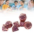 thumbnail image 3 of Dados de metal, 7 piezas Patrón de engranaje Juego de mesa poliédrico Dados poliédricos Dados poliédricos elegantes y modernos, 3 of 8