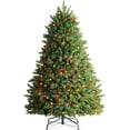 thumbnail image 7 of OasisCraft Pre-lit Multi-Color Christmas Tree, Premium Hinged Blue Spruce Artificial Christmas Tree, 7ft Full Xmas Tree with 650 Color Lights (Color Light, 7FT), 7 of 7