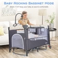 thumbnail image 2 of INFANS 5 in 1 Baby Bassinet with Playard, Larger Size Bedside Sleeper, Diaper Changer, Mattress for Newborn Toddlers, 2 of 12