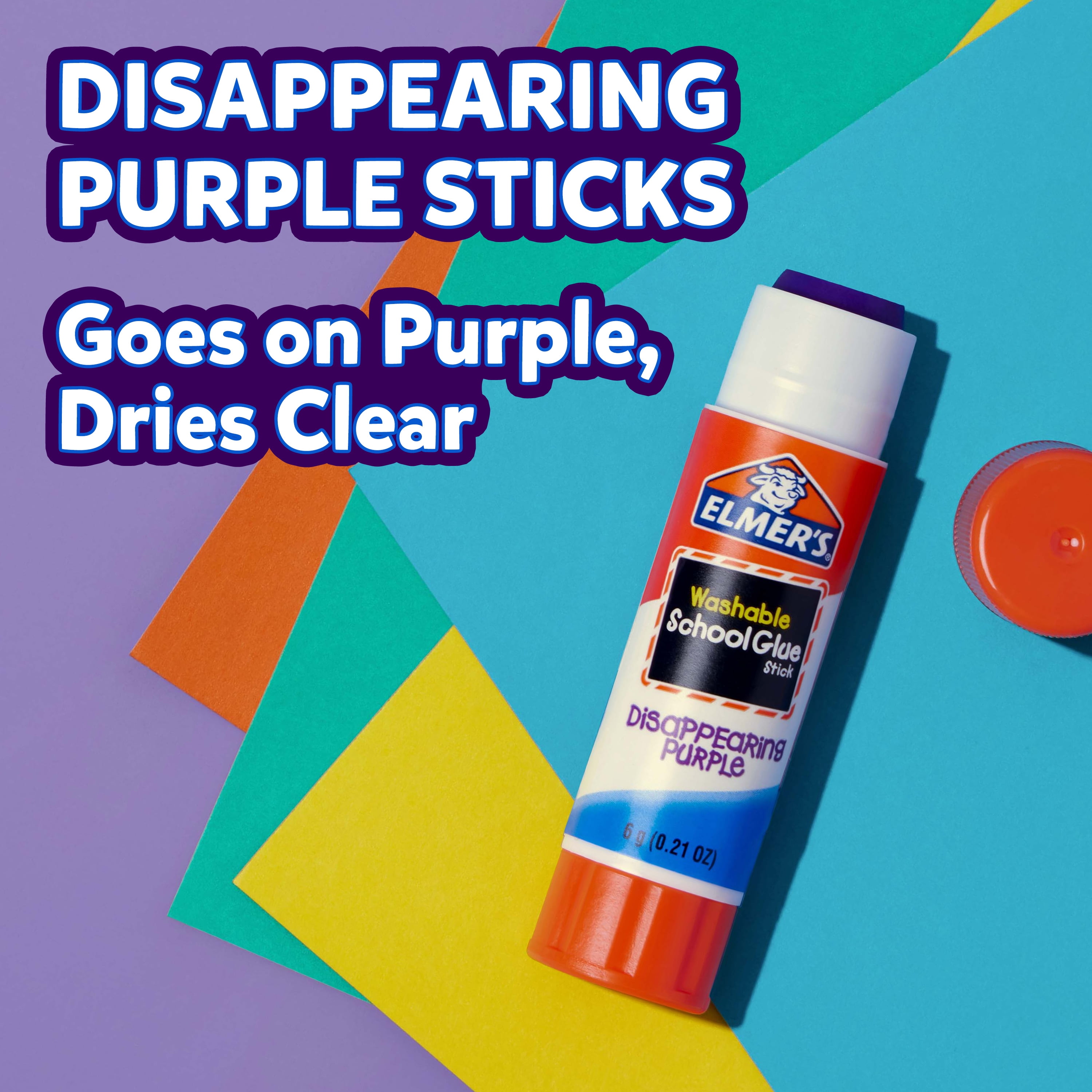  Elmer's Glue Sticks 12 Pack, 6 Disappearing Purple, 6 Scented :  Arts, Crafts & Sewing