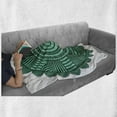 thumbnail image 6 of Green Mandala Soft Flannel Fleece Blanket, Round Mandala Design with Flower Pattern Chevron Zigzag Lines and Dots, Cozy Plush for Indoor and Outdoor Use, 50" x 70", Seafoam and White, by Ambesonne, 6 of 6