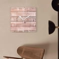 thumbnail image 4 of 16 Inch Wall Clock Battery Operated Square Clock Decorative for Office, Kitchen, Outdoor, Living Room，Wood Plank Wall Background Print, 4 of 4