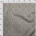 thumbnail image 3 of oneOone Rayon Gray Fabric Leaves Craft Projects Decor Fabric Printed By The Yard 56 Inch Wide, 3 of 5
